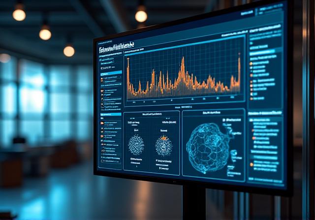 Dashboard interattiva di Business Intelligence su monitor professionale